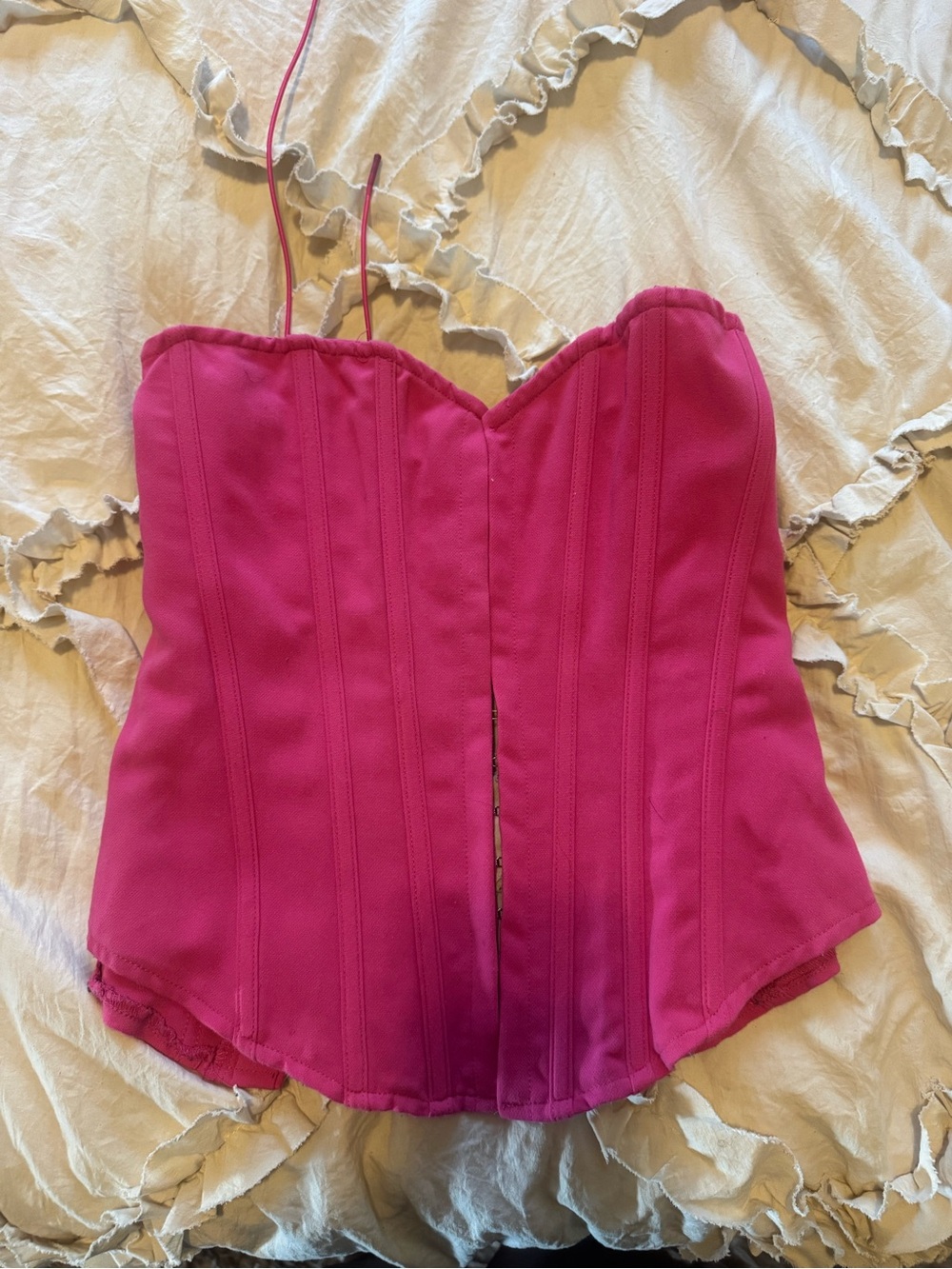 PrettyLittleThing Hot Pink Corset Bustier Top